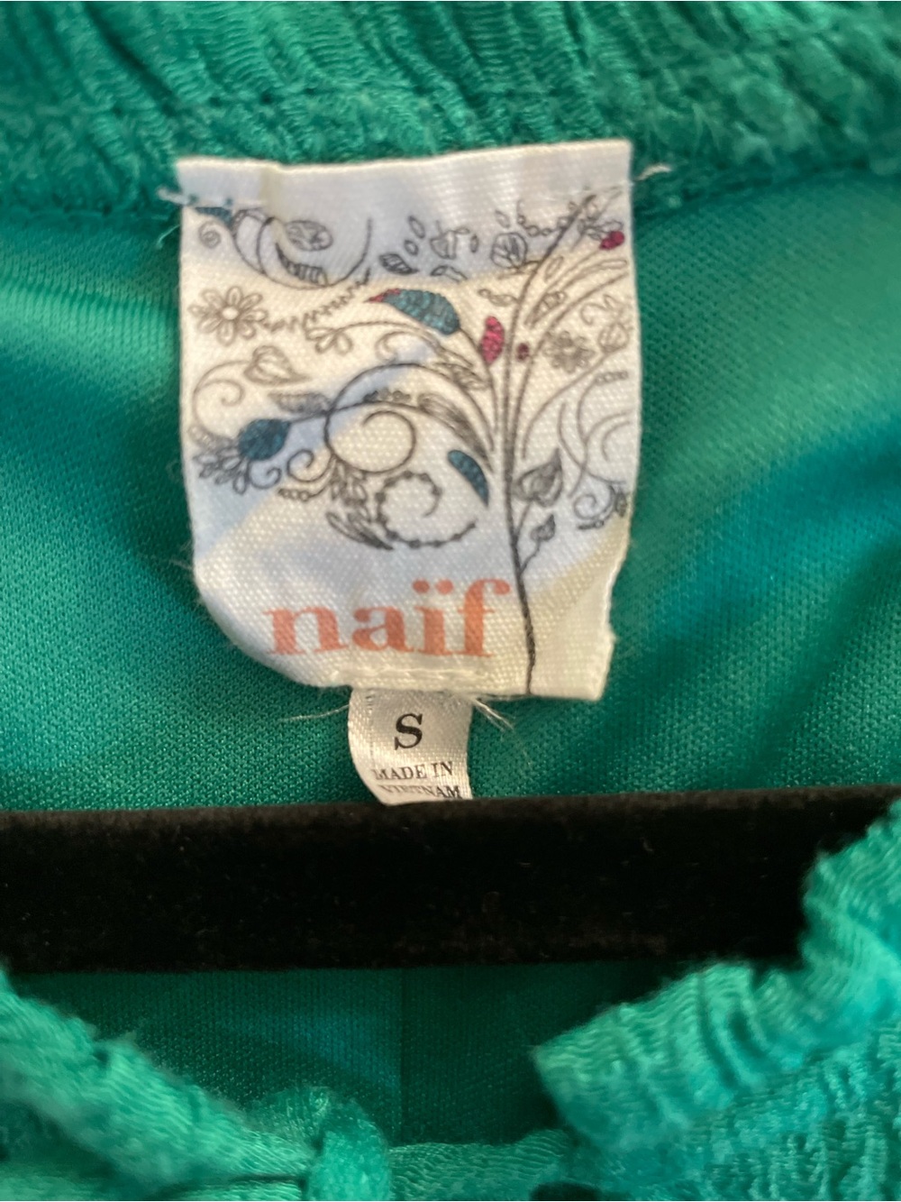 NAIF Emerald Green Tiered Maxi Dress Sz S | Sleeveless Boho Flowy Textured Maxi - Picture 4 of 9